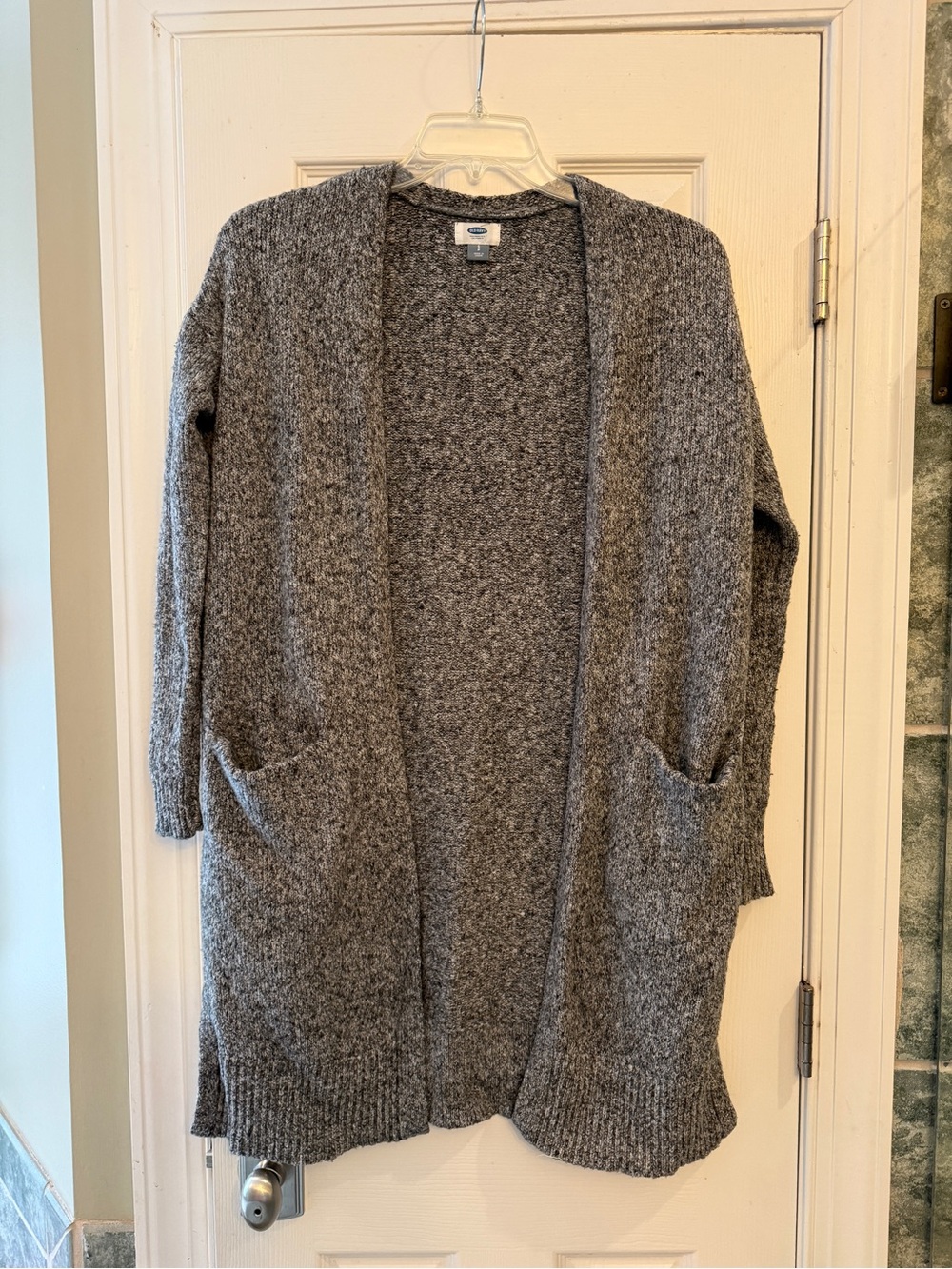 Old Navy Heather Gray Open-Front Pocket Cardigan